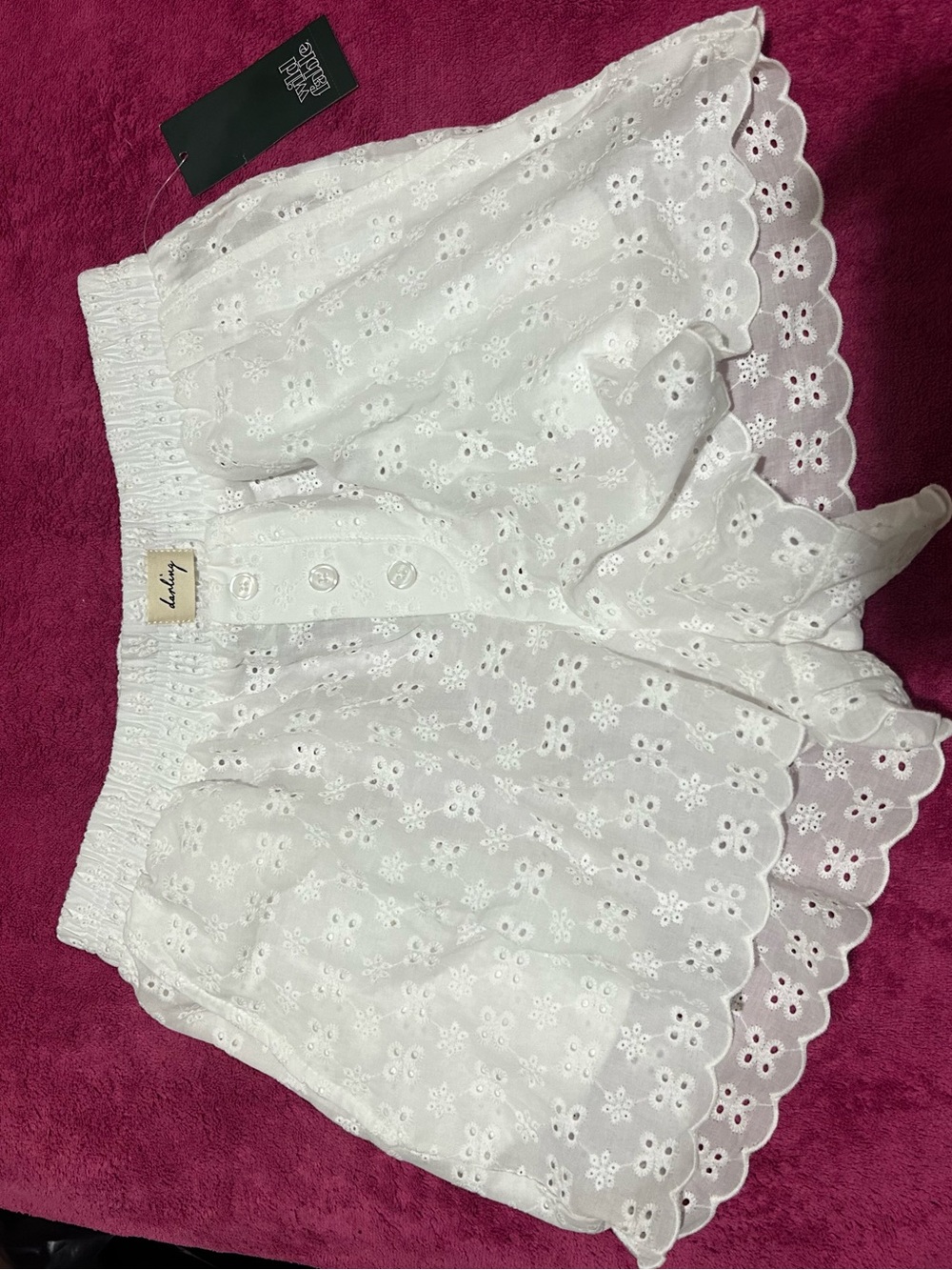 Wild Fable White Eyelet Embroidered Shorts